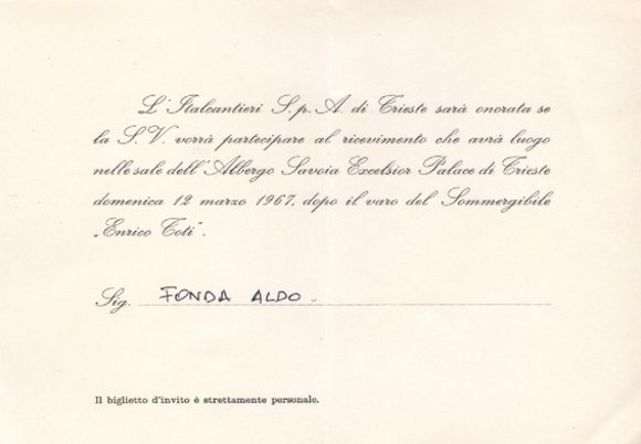 Invito varo Toti